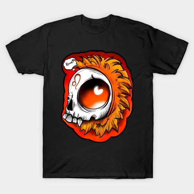 Leo skull T-Shirt by Sing-Toe-Wrote 